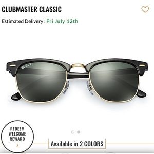 Black Polarized Club master RayBans